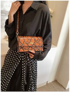 DETAILS Snake print Locks Rectangular:3.9'' W x7.1" H x 11" L Round:3.5''W x 5.9" H x 7.1" L Trendy Rectangular Baguette Bag For Fall, Orange Rectangular Shoulder Bag With Mobile Phone Pocket, Rectangular Fall Phone Bag With Cell Phone Pocket, Orange Rectangular Shoulder Bag For Fall, Trendy Rectangular Phone Bag For Fall, Rectangular Mobile Phone Box Bag For Fall, Snake Print Bag, Baggy Sweatpants, Sweatpants Style