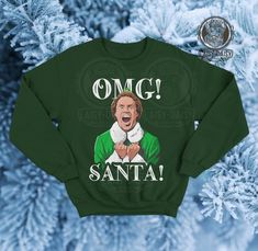 Elf Inspired Christmas Shirt Christmas Crew Neck Sweatshirt! ► Q U I C K D E S C R I P T I O N ◄ S W E A T S H I R T ----- H O O D I E .:50% cotton, 50% polyester .:Fabric weight: 8.0 oz/y² (271.25 g/m²) .:Loose fit .:Runs true to size (Unisex Sizing) (Check sizing chart on the gallery) .:Machine Wash Cold -This is an unisex item, women might want to size down for a fitted fit. For an oversize fit pick your regular size or size up once or twice. Check the sizing guide image for more info.- U N I Elf Sweatshirt, Cute Christmas Shirts, Sweatshirt Oversized, Christmas Sweaters For Women, Buddy The Elf, Christmas Hoodie, Champion Sweatshirt, Christmas Hoodies, Sweatshirt Christmas