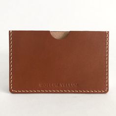 BROWN LEATHER CARD CASE Brown Envelope Card Holder For Everyday Use, Cognac Wallet With Interior Card Slots For Gift, Cognac Wallet With Interior Card Slots As Gift, Classic Rectangular Card Holder For Gifts, Classic Rectangular Card Holder With Card Slots, Classic Rectangular Card Holder Gift, Classic Rectangular Card Holder As Gift, Classic Gift Card Holder, Leather Rectangular Card Holder With Card Slots