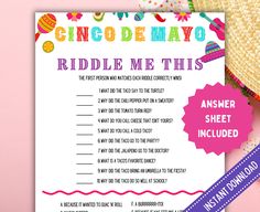 a printable cinco de mayo riddle me this game