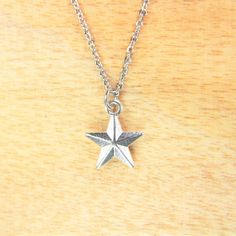 ♥ Star Necklace Sliver Star Charm Necklace Star Pendant Birthday Gift Mother's Gift Christmas Gift Personalized Gift ♥ This is a beautiful Star charm with ♥ You will receive 1 necklace ♥ Star charm 16x14x4 mm ♥ Stainless steel chain 18 inches ♥ We strive for next day shipping, but we do not ship on Saturdays, Sundays, and Holidays. It may sometimes take a bit longer when we have unusually large volume of orders. Thank you for your patience! ♥♥ For more details on shipping guideline and other pol Silver Star-shaped Jewelry For Birthday, Silver Star Shaped Jewelry For Birthday, Silver Star-shaped Birthday Jewelry, Silver Star Necklaces For Birthday, Silver Star Necklace For Birthday, Godmother Necklace, World Map Necklace, Horn Bracelet, World Necklace