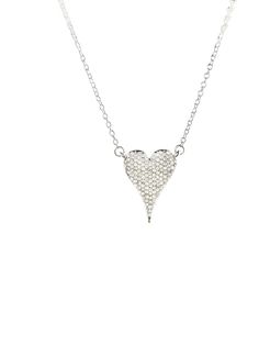 Do you want to feel the sparkle and joy of love? Look no further than the Amara Heart Diamond necklace – your new favorite piece of jewelry! This brilliant necklace features a heart-shaped cubic zirconia with a gorgeous shiny finish. The diamond-like beauty of this necklace is sure to make heads turn! Plus, its rhodium-plated or gold-plated 16" plain chain with a 2" extender provides flexibility should you want to layer it with other necklaces. Experience its beautiful sparkles for yourself and Heart Cut Cubic Zirconia Party Necklace, Valentine's Day Party Heart Necklace In Cubic Zirconia, Heart-shaped Cubic Zirconia Necklaces For Party, Rhinestone Cubic Zirconia Necklaces For Valentine's Day, Heart-shaped Diamond Necklaces For Party, White Cubic Zirconia Necklace With Heart Charm, Heart-shaped Diamond Necklace For Party, Diamond Heart Necklace For Party, White Heart Charm Necklace In Cubic Zirconia