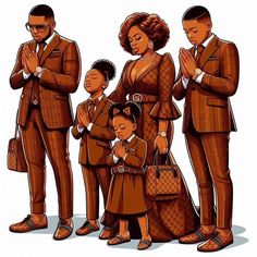 Black Family Aesthetic Drawing, Black Art Couples Praying, African American Art Black Family, African American Fashion Illustration, Black Relationships, Black Woman Praying Artwork, Sunflower Room, Bible Pics, African American Expressions