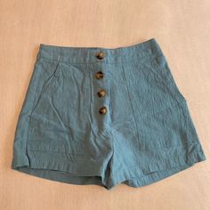 High Waisted Shorts Size: Xs 100% Cotton Never Worn Short Waist, High Waisted Shorts, High Waisted, Womens Shorts, Women Shopping, Blue, Color