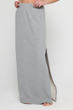 Slay — but feel like you're in sweats. With the cozy-but-dressy Quinn Maxi Skirt, dreams do come true. Whether jet-setting to NYC or heading to dinner with friends, you'll feel like you never left your PJs. Extended side slits Lounge-like relaxed fit Encased elastic waistband Your most versatile skirt, ever Universally flattering midrise | Quinn Maxi Skirt in Heather Ash Yoga Travel, Dreams Do Come True, Rainbow Shop, Dinner With Friends, Spiritual Gangster, Mens Essentials, Jet Set, Sweater Jacket, Short Pants