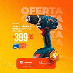 an advertisement for bosch's new power tool, which is being advertised on the internet