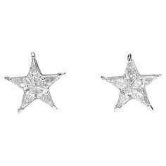 Star Diamond Earrings, Diamond Star Earrings, White Gold Diamond Earrings, Light Jewelry, White Gold Earrings Studs, White Gold Studs, Gold For Sale, White Pearl Earring, White Gold Sapphire