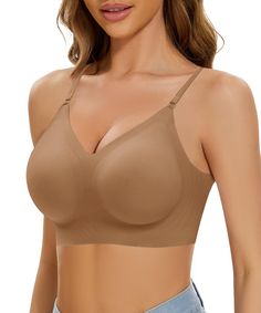 PRICES MAY VARY. [Low Back Design & Convertible Straps]: The shoulder straps of this low back bra can be adjusted to double straps, criss-cross back, halter bra; just keep the thin straps attached for more support or remove them for a backless look [Smooth & High Elastic Fabric]: Made of high elastic fabric - Nylon and Spandex, the wireless bra is skin-friendly and soft-touched, ensures you feel cool and breathable; hugs your body perfectly and provides a comfortable wearing experience [Sexy V N Low Back Bra, Convertible Bra, Halter Bra, Padded Bralette, Wireless Bra, Elastic Fabric, Low Back, Criss Cross, Shoulder Straps