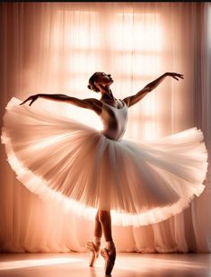 a ballerina in white tutu and ballet shoes