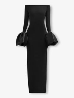 Introducing the maui maxi dress, cut from polyester. Featuring a slash neck, flare sleeves, and patchwork design, it sculpts an hourglass silhouette with sparkling sequins, creating an elegant, body-sculpting look. Baddie Vibes, Hourglass Silhouette, Flare Sleeves, Black Everything, All Black Everything, Body Sculpting, Patchwork Designs, Black Maxi Dress, Flared Sleeves