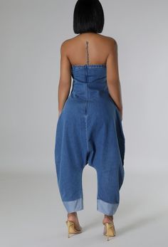 Non-stretch oversized jumpsuit Tube Pockets 75% Cotton 25% Polyester Hand wash cold Model is wearing a small MODEL STATS Height: 5.3"Bust:33" / Waist:28" / Hips:42" Reviews Casual Cotton Strapless Jumpsuit With Pockets, Casual Denim Strapless Jumpsuit With Pockets, Spring Denim Strapless Jumpsuit With Pockets, Denim Blue Strapless Denim Jumpsuit Overall, Medium Wash Fitted Strapless Jumpsuit Casual, Casual Medium Wash Fitted Strapless Jumpsuit, Casual Fitted Medium Wash Strapless Jumpsuit, Casual Denim Strapless Jumpsuit, Casual Stretch Strapless Wide Leg Jumpsuit