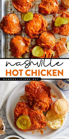 Get your favorite hot sauce ready for this chicken dinner recipe! This spicy chicken is a simple family dinner you'll want to have again and again. What's not to love about an easy Nashville Hot Chicken that's crispy, crunchy, and packed with heat? Easy Nashville Hot Chicken, Buttermilk Marinade, Nashville Hot Chicken Recipe, Hot Chicken Recipe, Dill Pickle Chips, Nashville Hot Chicken, Pickle Chips, Nashville Hot, Healthy Chicken Dinner