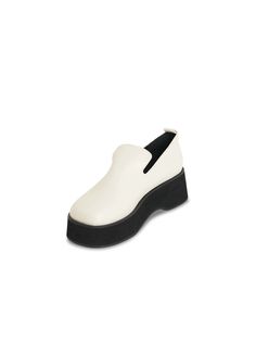 Editor's NotesThe shoes from FOIT give a trendy point to your outfits.- Modern classic loafer - Chunky heel- Made of soft leather with great durability- Set on a stacked low heel for a comfortable fit- Cushioned insole and Non-slip outsole- Casual mood daily itemMeasurements(in.)- KR225mm(US 5.5)-KR255mm(US 8.5)- Heel height: 2.17 in.- Fits true to sizeComposition & Care- Upper: SHEEPSKIN leather- Lining: pigskin- Avoid moisture- Professional leather cleaning recommendedDesigner- b Modern Synthetic Platform Loafers With Round Toe, Modern Platform Loafers With Leather Sole, Modern Slip-on Leather Platform Loafers, Leather Pointed Toe Platform Loafers, Chic Closed Toe Platform Loafers With Rubber Sole, Modern Platform Loafers With Pointed Toe, Modern Platform Slip-on Loafers, Modern Loafers With Contrast Sole And Round Toe, Chic Loafers With Sculpted Heel And Round Toe