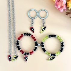 【If you customize in bulk, please give me a private message and I will give you a big discount!!】 Deadpool Jewelry Series  Bracelet: Made of high-quality alloy material, sturdy and durable. The bracelet is meticulously carved with the classic symbol of Deadpool, with delicate lines and vivid colors. The unique design style is suitable for daily wear and can also showcase your love for Deadpool in special occasions. Key buckle: The small and exquisite keychain is also themed around Deadpool eleme Customized Black Themed Jewelry, Customized Themed Black Jewelry, Customized Themed Jewelry For Friendship, Themed Red Bracelet For Friendship, Black Themed Jewelry For Valentine's Day, Customized Black Jewelry For Valentine's Day, Themed Black Jewelry For Valentine's Day, Personalized Themed Red Bracelets, Themed Personalized Red Bracelets