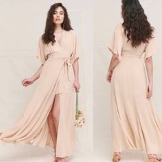 Reposhing This Item I Purchased From @Secondandmain. Loved It, But Ready To Rotate For Something New. Questions? Leave A Comment Below! Dress Champagne, Wrap Maxi Dress, Reformation Dress, Reformation Dresses, Maxi Wrap Dress, Something New, Champagne, Womens Sizes, Product Description