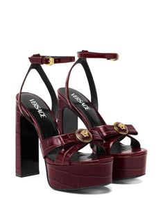 Atelier Versace 2000s, Vercase Shoes, Heels Versace, Ribbon Sandals, Shoes Closet, Versace Women, Versace Style, Sweet Caroline, Shoes Heels Classy