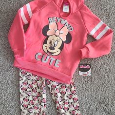 Reposhing This Item I Purchased From @Adventurethrift. Loved It, But Too Small. Fits More Like A 5/6. This Is Nwot. My Granddaughter Pulled The Tag Off Trying It On. Still Have The Tag. Questions? Leave A Comment Below! Casual Pink Character Print Sets, Disney Pink Cotton Sets, Pink Disney Cotton Set, Cute Pink Character Print Sets, Casual Pink Minnie Mouse Set, Pink Minnie Mouse Sets For Spring, Spring Minnie Mouse Pink Sets, Spring Pink Minnie Mouse Sets, Cute Pink Minnie Mouse Set