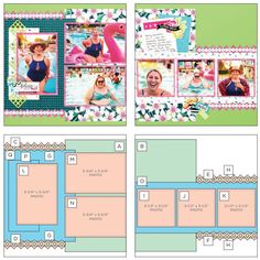 the layout for a scrapbook with photos and text on it, including an image of a