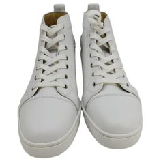 Item Details: The Christian Louboutin Louis High-Top Calfskin Leather Sneakers In White, Size Us 10.5, Offer A Blend Of Luxury And Street Style. Crafted From Premium Calfskin Leather, These High Tops Add A Stylish Edge To Any Casual Look. Series: Louis Style: Sneakers Material: Calfskin Leather Color: White Size: Us 10.5 Accessories: Dust Bag And Box. Sku: Dd19389 Condition Detail: Like New - The Item Is In Pristine Condition, Never Used, Or Used Only 1-2 Times. This Pair Has Light Signs Of Use Luxury Leather High-top Sneakers With Round Toe, Luxury Leather High-top Lace-up Sneakers, Luxury Leather Lace-up High-top Sneakers, Luxury High-top Sneakers In Calf Leather With Round Toe, Luxury Leather High-top Sneakers With Leather Sole, Red Sole Leather High-top Lace-up Sneakers, Leather High-top Sneakers With Red Sole, Classic Leather High-top Sneakers With Red Sole, Designer Leather High-top Sneakers With Red Sole