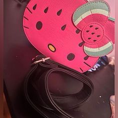 Used, Very Like-New, And No Damages. Brand Loungefly, Comes From Smoke-Free Home. "This Hello Kitty Crossbody Bag Is As Fresh As A Summer Day! Hello Kitty Is Reimagined As A Slice Of Watermelon In This Adorable Bag. Embroidered Watermelon Seeds And A 3-D Shape Makes This Bag A True Statement Piece. Features A Zip Around Closure And Adjustable Strap For Convenience. - Faux Leather With Embroidery Details" If Like More Photos, Message If Interested. Hello Kitty Watermelon, Loungefly Hello Kitty, Watermelon Seeds, Loungefly Bag, Loungefly Handbags, Cute Bags, Summer Day, Embroidery Details, More Photos