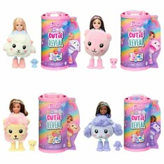 the dolls are all different colors and sizes