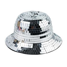 Get ready to groove and shine with our Disco Bucket Hat! Step into the spotlight and unleash your inner disco diva with this dazzling accessory. Crafted with meticulous attention to detail, our Disco Bucket Hat is designed to make heads turn. Its vibrant colors and sparkling sequins create a mesmerizing disco ball effect, adding a touch of glamour to your ensemble. Made from premium materials, this hat offers both style and comfort. The wide brim provides excellent sun protection while exuding r Bob Chapeau, Dj Club, Glitter Mirror, Chapeau Cowboy, Club Bar, Fisherman Hat, Club Parties, Wide Brimmed Hats, Disco Ball