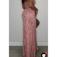 Pink Evening Gown, Heavy Beading Barely Worn. Bling Outfits, Pink Evening Gown, Beaded Dresses, Pink Evening Gowns, Senior Prom, Dresses Evening, Beaded Dress, Evening Gown, Evening Gowns