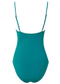 The Deb One Piece is sophisticated and alluring for sunbathing or in the water. The shelf bra is designed with soft heavy elastic to keep you super secure all day long. Doubling as a bodysuit with your favorite denim shorts or jeans for a casual beach look, you can also take it from the day into the night.  This style runs one size big. We recommend sizing down one full size from your regular size. Ie. If you normally take a size Medium, we recommend that you order a size Small.   Color: Petrol Underwire Bodysuit With Built-in Bra For Vacation, Underwire Swimwear With Built-in Bra, Solid Color Underwire Bodysuit For Vacation, Nylon Swimwear With Built-in Cups For Pool, Solid Underwire Bodysuit For Sunbathing, Backless Tankini With Built-in Bra For Pool, Summer Poolside Bodysuit With Built-in Bra, Swimwear With Adjustable Straps For Sunbathing, Adjustable Straps Stretch Swimwear For Sunbathing