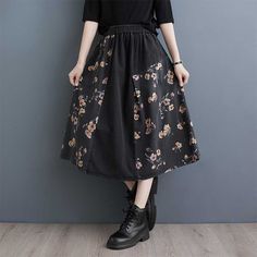 Sku CY-!124091 Material Cotton Style Vintage Feature Printed Neckline / Occasion Casual, Vintage Seasons Autumn, Winter Type Skirt Color Black, Blue Size M, L, XL, 2XL Size Chart: Please consult the size chart we provide for this item's measurements to help you decide which size to buy. Please note: There may be 1-3cm differ due to manual measurement. CM Bust Shoulder Sleeve Waist Hip Thigh Length One size / / / / / / / S / / / / / / / M / / / 60-104 132 / 78 L / / / 64-108 136 / 79 XL / / / 68-112 140 / 80 2XL / / / 72-116 144 / 81 Casual Patchwork Knee-length Bottoms, Casual Knee-length Patchwork Bottoms, Casual Patchwork Skirted Bottoms, Casual Patchwork Skirt, Spring Black Cotton Skirt, Casual Patchwork Flared Skirt, Casual Patchwork Flared Skirt Bottoms, Spring Patchwork Flared Skirt, Casual Stretch Full Skirt Bottoms