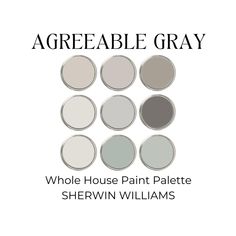 the front cover of a paint palette for sherylin williams's agreeable gray