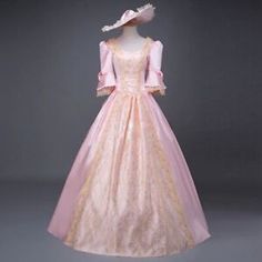 Find many great new & used options and get the best deals for Women Vintage Fancy Dress Gowns Renaissance Medieval Victorian Cosplay Costume at the best online prices at eBay! Free shipping for many products! Medieval Ball Gown, Ball Gowns Princess, Masquerade Costumes, 파티 드레스, Cocktail Dress Vintage, Cinderella Dresses, Queen Dress, Medieval Dress, Pink Dresses