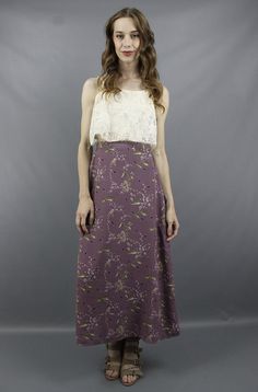 Vintage 90s Soft Grunge Purple Floral Summer Maxi Skirt, fits size M Casual Purple Flared Maxi Skirt, Purple Flared Maxi Skirt For Spring, Spring Purple Pleated Maxi Skirt, Purple Flowy Maxi Skirt For Spring, Spring Purple Flowy Maxi Skirt, Spring Purple Full Maxi Skirt, Purple Full Maxi Skirt For Spring, Purple Lined Flared Skirt, Purple Flared Lined Skirt