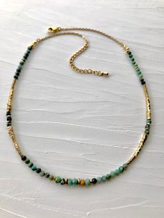 Turquoise Necklace Choker Tiny Beaded Gemstone Necklace Green Stone & Gold Necklace Short African Turquoise Necklace Handmade Jewelry - Etsy Adjustable Gold Turquoise Necklace With Round Beads, Gold Turquoise Necklace With Round Beads, Adjustable Gold Turquoise Necklace With Gemstone, Adjustable Gold Turquoise Gemstone Necklace, Adjustable Gold Single Strand Turquoise Necklace, Gold Turquoise Necklace With Round Beads For Gift, Handmade Dainty Gold Turquoise Necklace, Gold Turquoise Necklace With Round Beads As A Gift, Dainty Handmade Gold Turquoise Necklace