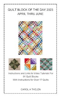 the cover of quilt block of the day 2013, with instructions and links to video projects for