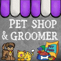 the pet shop and groomer poster is displayed