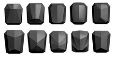 a set of black diamond shapes on a white background