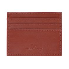 The Sergio genuine leather card case is a wonderful way to keep yourself organized while you are on the go. Additionally, it's a wonderful way for guys who don't like carrying a bulky wallet around all the time. This leather card case features six slots for your debit card, credit cards, loyalty cards, and a couple of business cards. The center lining is a convenient place to put folded bills or slide receipts, so you won't lose them. This card holder is a wonderful gift for that hard-to-buy gen Loyalty Cards, Red Wallet, Leather Card Case, Loyalty Card, Monogrammed Items, Card Holder Leather, Debit Card, Leather Accessories, Wallet Men