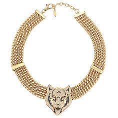 Graziella 23K Gold Plated Electroform Simulated Diamond Tiger Necklace - Make an eye-catching statement on your neckline with this 5.58 DEW tiger mult Tiger Necklace, Mens Gold Jewelry, Italian Jewelry, Coin Jewelry, White Mark, Pendant Rings, Silver Turquoise, Turquoise Sterling Silver, Fashion Watches