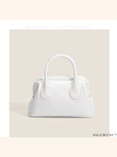 BagForLove - Crossbody bags female new fashion retro handbag shell bag clip wax lacquer shoulder bag White Large Capacity Satchel For Formal Occasions, Formal White Satchel With Large Capacity, White Retro Handheld Bag, White Retro Top Handle Shoulder Bag, Retro White Formal Bag, White Retro Formal Bags, Retro White Formal Bags, Shell Bag, Retro Handbags