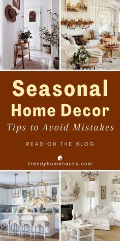 In this Trendy Home Hacks blog post, we look at how to avoid common seasonal decor mistakes. The colors you choose play a significant role in seasonal decorating. Want to celebrate the essence of each season but also maintain a sense of balance and beauty that reflects your personal style? Head over to the blog for insights and tips. And, don't forget to save this pin for later. Happy decorating! Spring Porch Decor, Seasonal Changes, Gym Decor, French Country Decorating