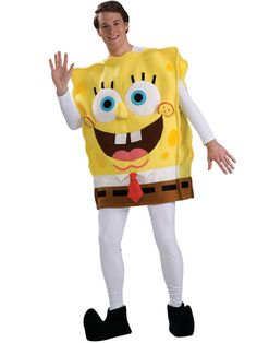 Adult Spongebob Squarepants Spongebob Deluxe Costume - costumes.com Spongebob Costume Ideas, Squarepants Outfit, Spongebob Outfit, Spongebob Halloween, Spongebob Costume, Spongebob Square, Square Pants, Halloween Event, Adult Halloween Costumes