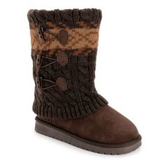 Essentials by MUK LUKS Women's Cheryl Boots can't be beat. Cozy sweater knit design and soft faux fur lining blends everyday comfort with on-trend style. These boots are as functional as they are fashionable with a faux fur lining to keep you warm and TPR sole to ensure they can go wherever the day takes you. Size: 11.  Color: Brown.  Gender: female.  Age Group: adult. Women's Winter Boots, Winter Shoes For Women, Shoe Insoles, Winter Boots Women, Cozy Sweater, Pretty Shoes, Dream Shoes, Winter Sweaters, Sweater Knit