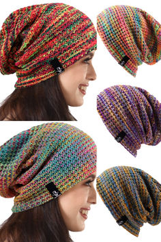 This knit hat beanie for women.

Slouchy style, It's baggy, loose and flexible than usual a regular knit hat.

One size fits of all. This knit hat is specially designed for Oversized and long.

The skully size 13.39 inch by 10.24 inch. Fit for Head Circumference: 21.26 inch ~ 22.83 inch Dual layers designed.

The cap is lined with polyester FABRIC, acrylic outside. This design will not make your head itch.

Overall, Lighter FABRIC but soft. Excellent feel, perfect for all season. Casual Lightweight Beanie One Size, Trendy Lightweight Hats One Size, Casual Slouchy Beanie, One Size, Casual Crochet Hat One Size, Trendy One Size Beanie For Outdoor, Knitted Comfortable Beanie One Size, Comfortable Knitted Beanie One Size, Trendy Outdoor Beanie One Size, Casual Crochet Hat For Outdoor