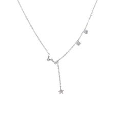 925 sterling silver chain, plated with gold or platinum AAA cubic zirconia crystals Measures 35 cm (13.75") in length with a 10 cm (4") extender