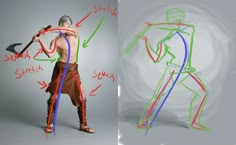 an image of a man that is doing something with his body and head in different directions