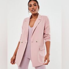 Love The Color, But Too Big For Me. Keep In Mind An Oversized Fit, But Will Look So Cute. Long Blazer Outfit, Womens Oversized Blazer, Blazer Outfits Casual, Womens Outfit, Womens Outfits, Summer Coats, Blazer Women, Outfit Pink, Blazer Outfit