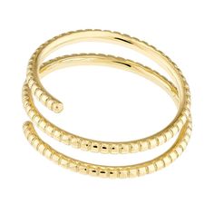 This delicate and beautiful 14k gold textured wire wrap ring is an exceptional way to subtly and stylishly accessorize any look. Click on this JEWELRY & WATCHES GUIDE to learn about fit, styles, materials and more! This delicate and beautiful 14k gold textured wire wrap ring is an exceptional way to subtly and stylishly accessorize any look. Click on this JEWELRY & WATCHES GUIDE to learn about fit, styles, materials and more! FEATURES Width: 12.75 mm Sizes: 6, 7, 8 Shank style: split Band fit: s Elegant Spiral Stackable Rings, Adjustable Spiral Yellow Gold Ring, Elegant Spiral Yellow Gold Ring, Gold Spiral Stackable Rings, Elegant Gold Spiral Stackable Rings, Elegant Adjustable Hand-wrapped Rings, Elegant Hand Wrapped Rings For Anniversary, Elegant Double Band Yellow Gold Midi Rings, Elegant Gold Hand Wrapped Rings