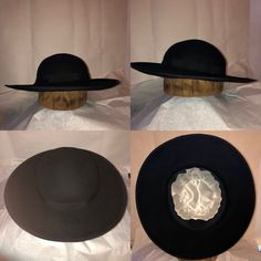 Saturno or Cappello Romano | Etsy Western Style Formal Top Hat With Flat Crown, Formal Western Boater Hat With Wide Brim, Formal Wide Brim Felt Hat, Elegant Ceremonial Hat With Curved Brim, Elegant Fedora Felt Hat For Rodeo, Elegant Ceremonial Hat With Short Brim, Elegant Fedora With Flat Crown For Country Events, Elegant Fedora For Country Events With Flat Crown, Traditional Adjustable Hat For Formal Occasions