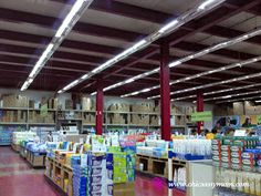 the inside of a grocery store filled with lots of items