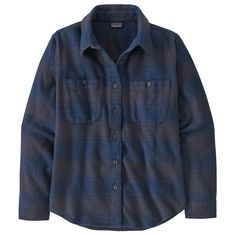 Designed for daily life and layering  the women's Patagonia Fjord Flannel shirt is made from soft  durable organic cotton for timeless  farm-to-flannel style. Cheap Women's Flannel Shirt For Work, Fleece Lined Flannel Shirt Women, Organic Cotton Blanket, Flannel Fashion, Womens Flannel Shirt, Blue Flannel, Daily Living, Rei Co-op, Patagonia Womens